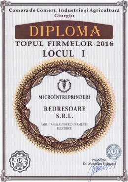 REDRESOARE SRL Locul 1 in topul firmelor Giurgiuvene